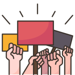 المشاركة في المظاهرات والاحتجاجات كطريقة فعالة لتوصيل الرسالة وزيادة الوعي. ولكن يجب التأكيد على أن تكون الاحتجاجات سلمية تماماً، دون تخريب لممتلكات المدينة ودون تعرضك لخطر الإعتقال بسبب خيانة حكومات بلدك وتطبيعهم مع الصهاينة